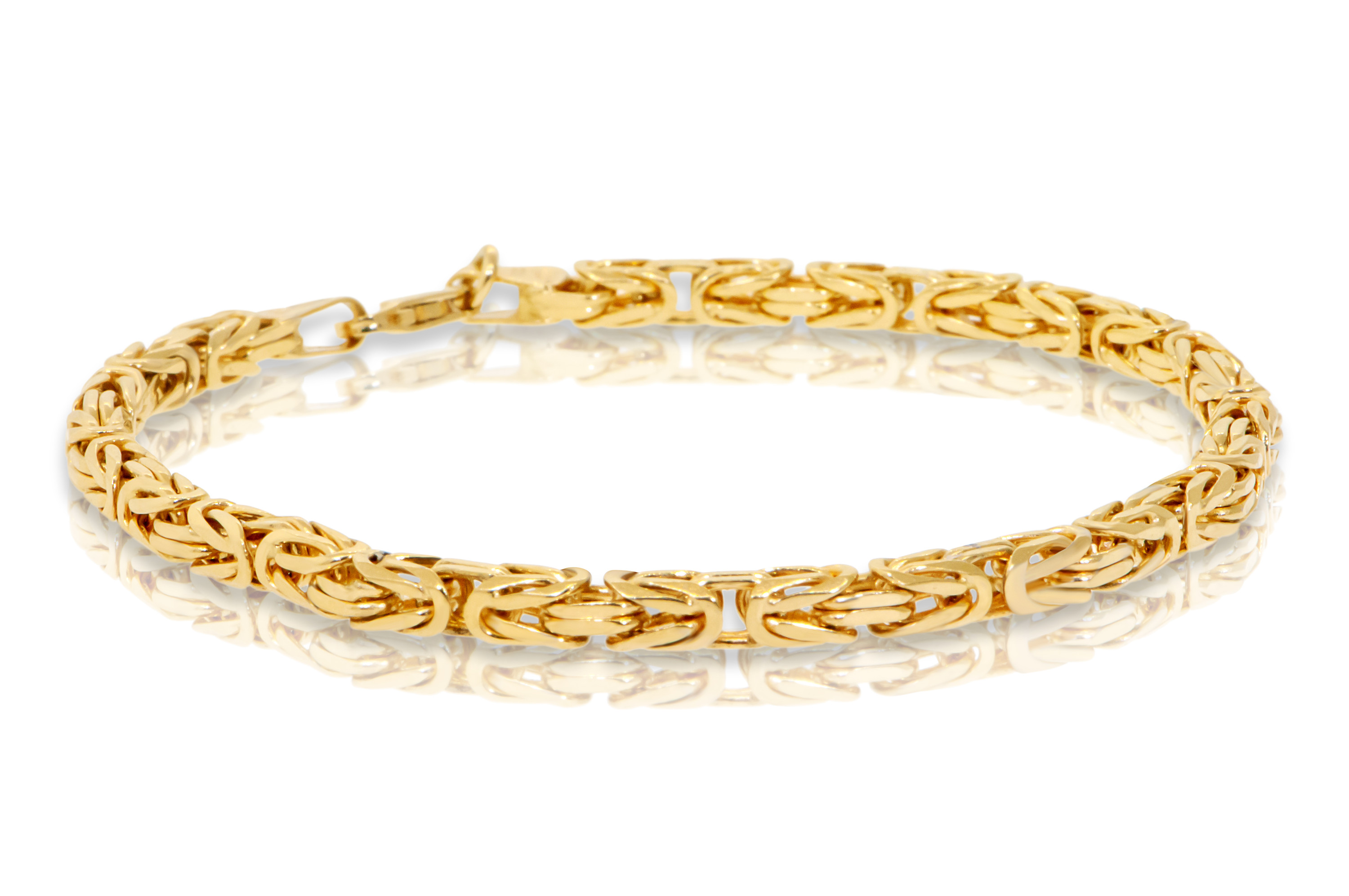 14k Gold 3.0mm Byzantine Chain 8 In
